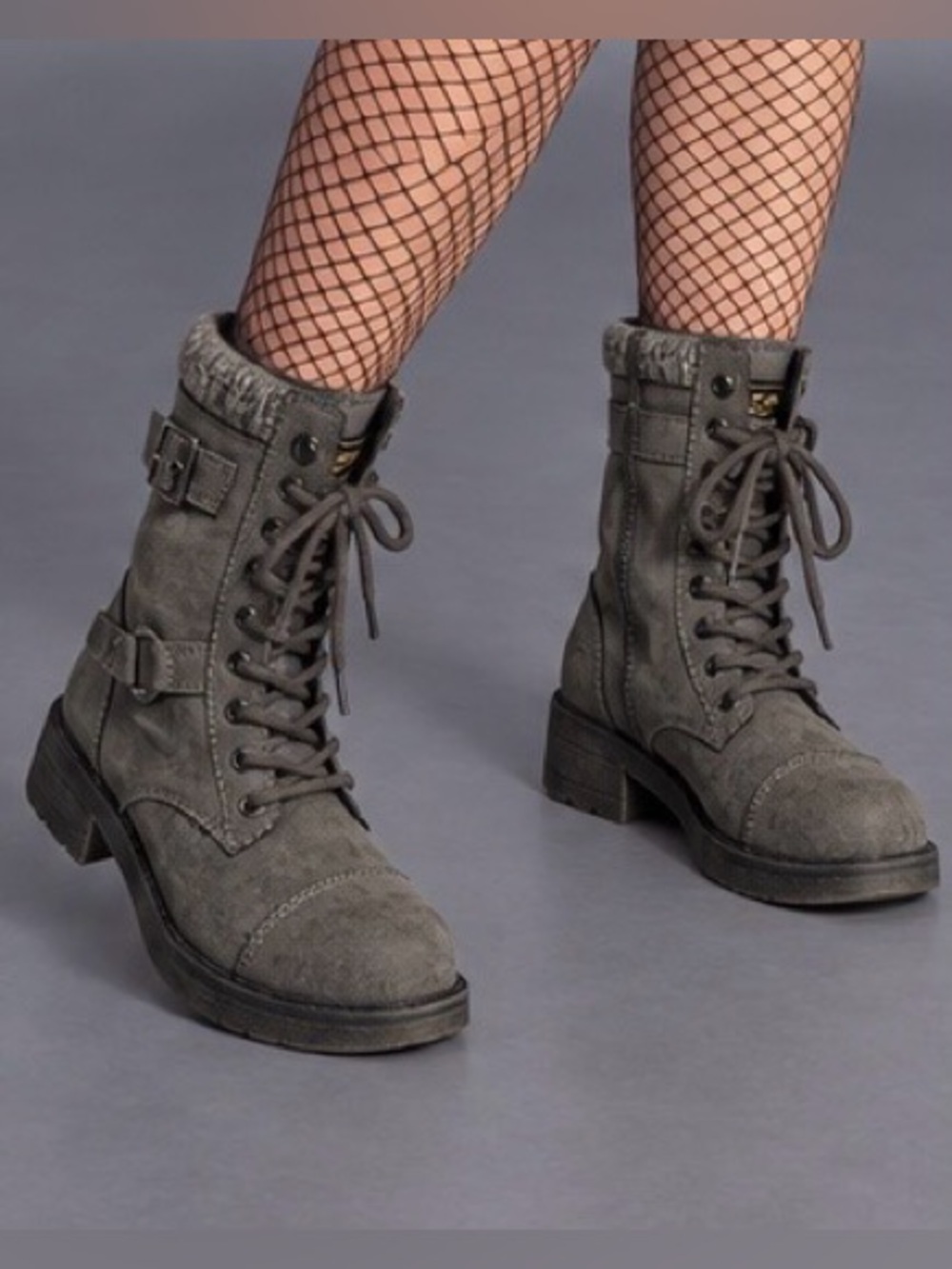 Rocket Dog Thunder Grey Heirloom Biker Combat Boots Size 7